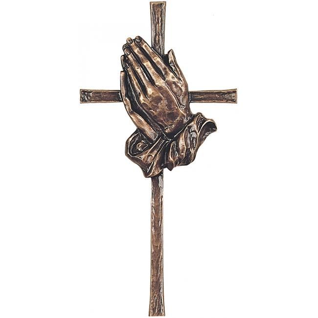 Kreuz mit betenden Händen
