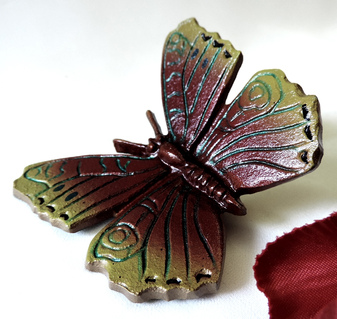 Schmetterling, 3 Größen,auch Bronze braun oder Aluminium grau