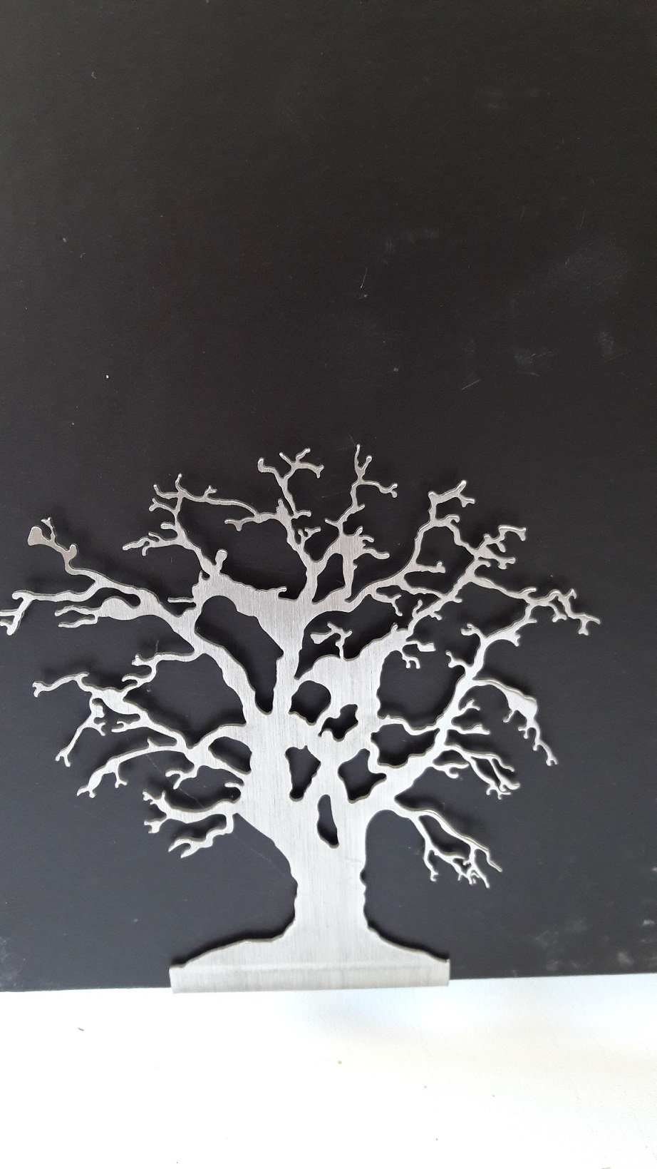 Urnenwand- Väschen, mit Motiv, Baum, Grabschmuck, 12 cm H