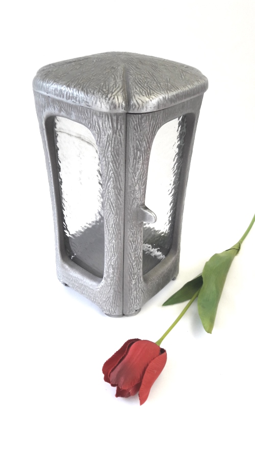 Klassische Grablaterne, Grableuchte, 2 Größen, Bronze oder Aluminium