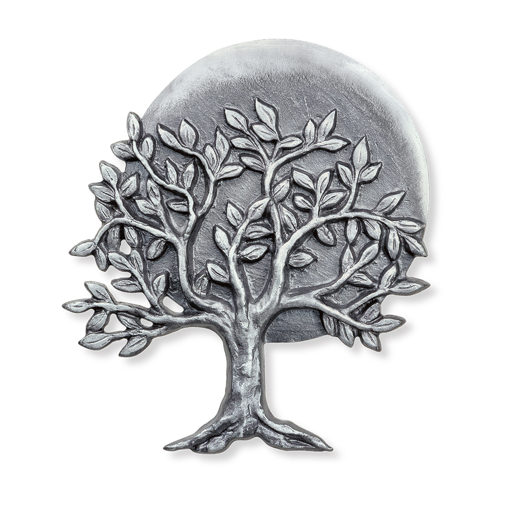 Baum, vor untergehender Sonne, Grabschmuck, Symbol, Grab