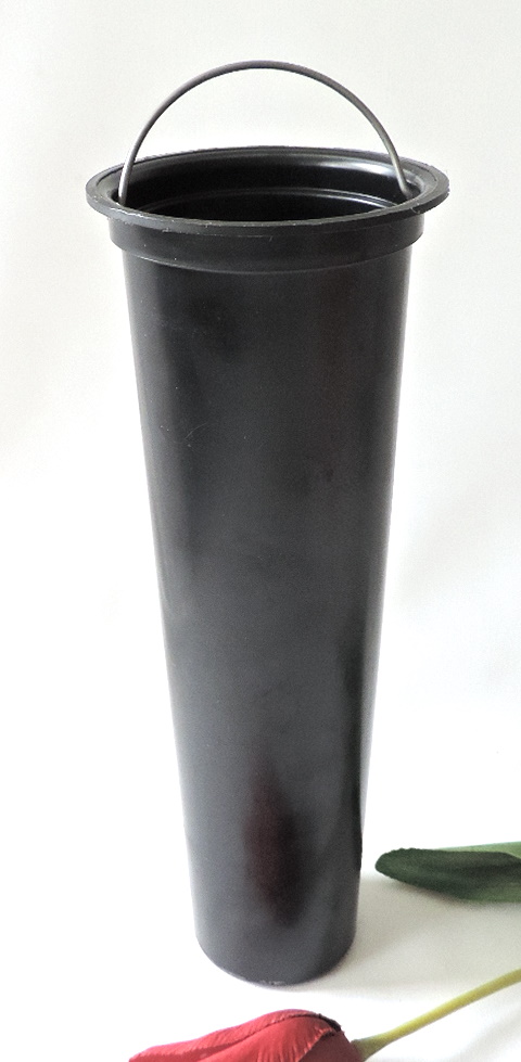 Plastikeinsatz Vase 25 cm H, Ø 8,6 cm außen