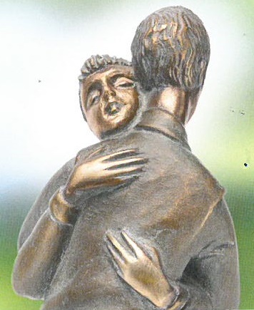 Skulptur "Umarmung", Figuren, 2 Größen