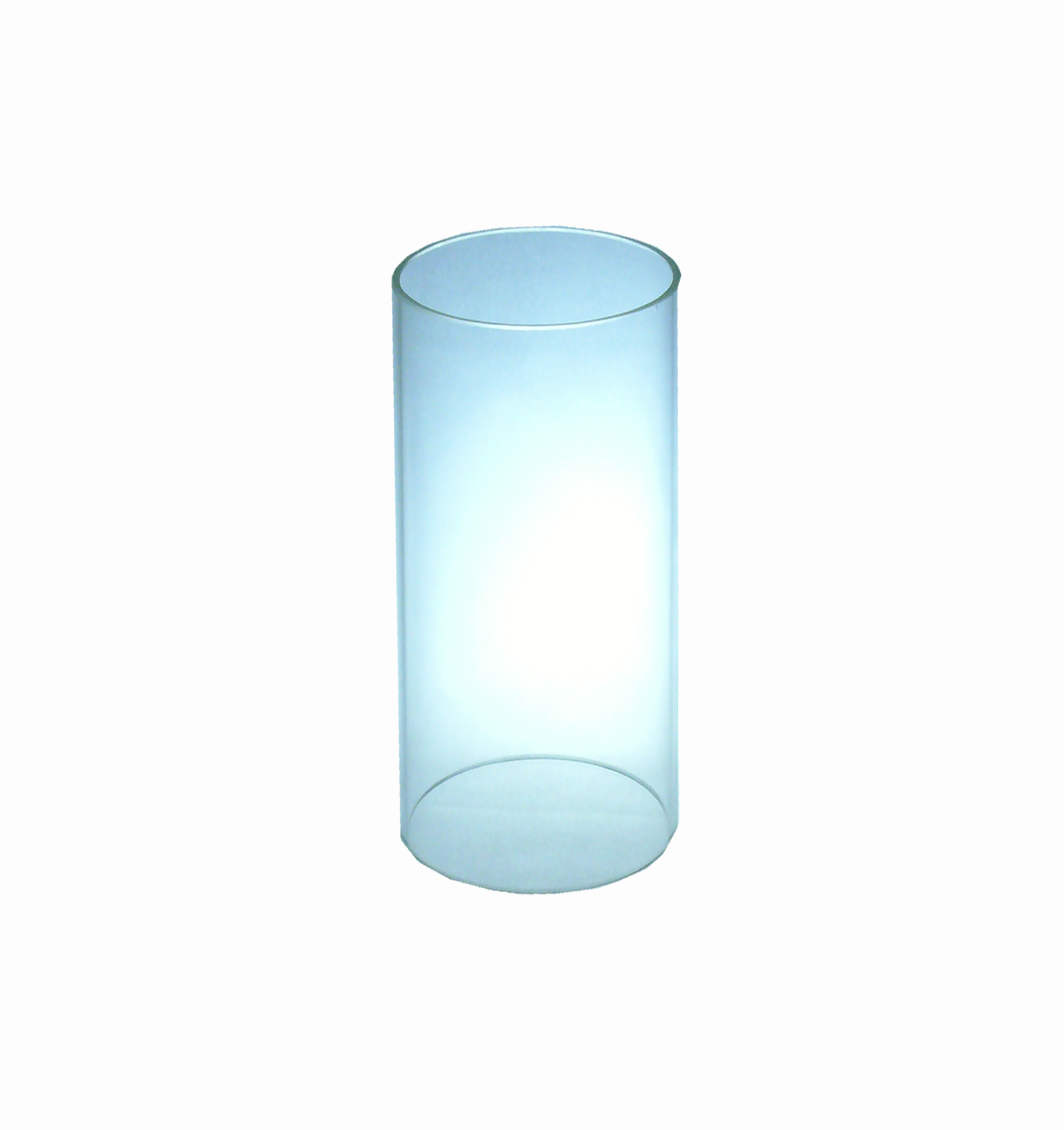 Glas rund 15,7 cm H, 7,5 cm Ø