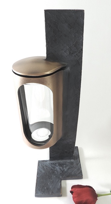 Grablaterne, Leuchte "schwebend", Atelier Binder
