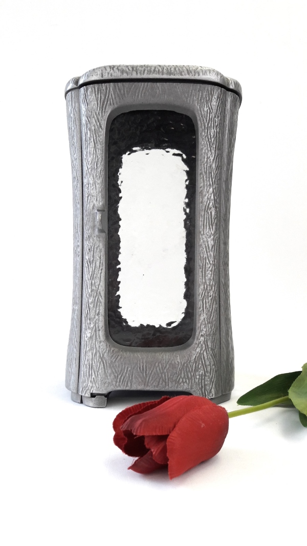 Klassische Grablaterne, Grableuchte, 2 Größen, Bronze oder Aluminium