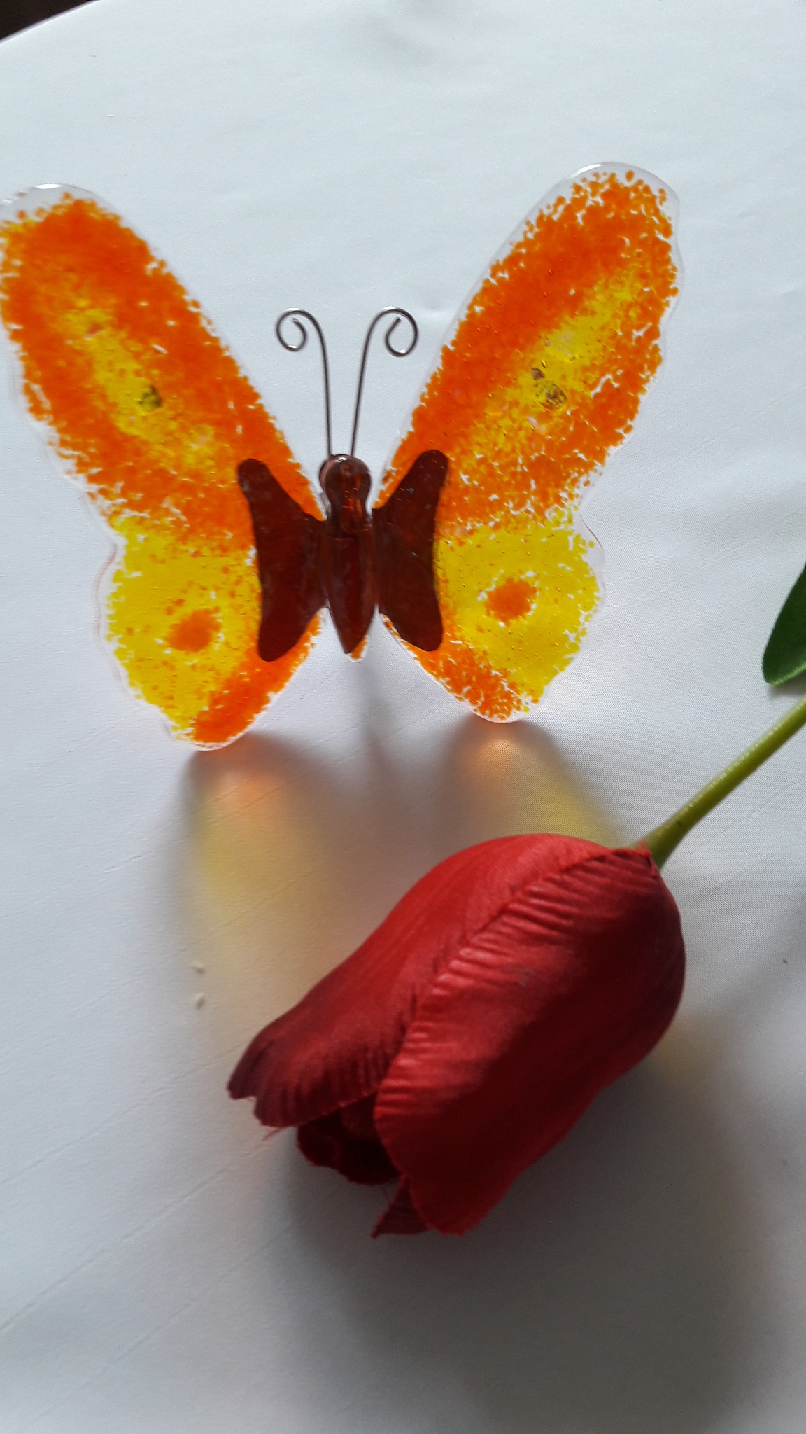 Kindergrabschmuck, Glasfalter, Schmetterling, Glas