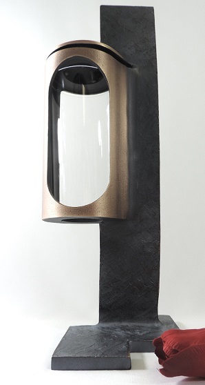 Grablaterne, Leuchte "schwebend", Atelier Binder