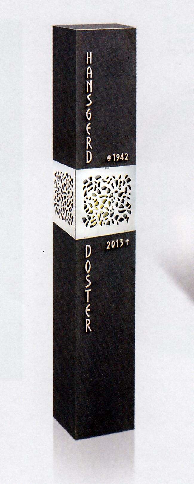 Einbaulampe "Transluzenz", Laterne für Stele, Grableuchte