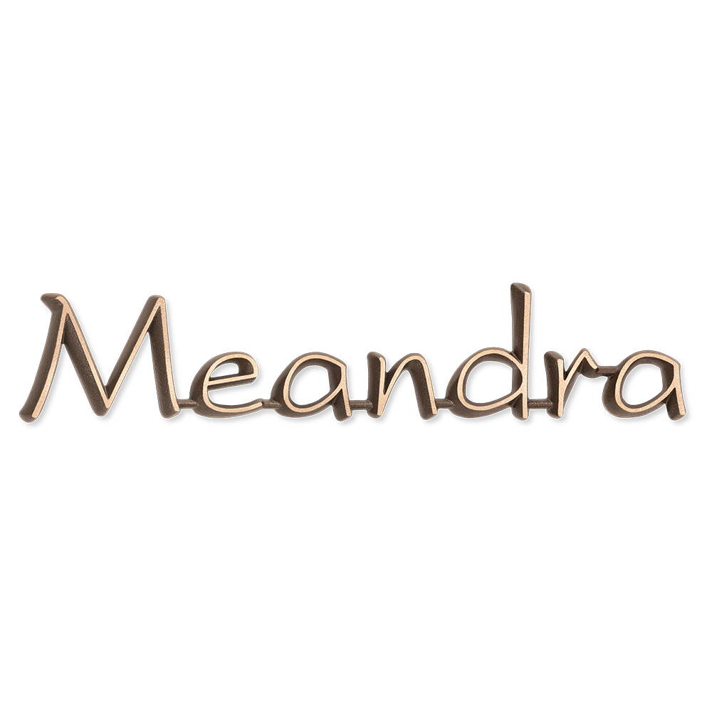 Schriftzug "Meandra"