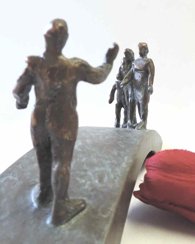 Brücke, Bronze, mit Familie, Grabkunst, Bronzeschmuck