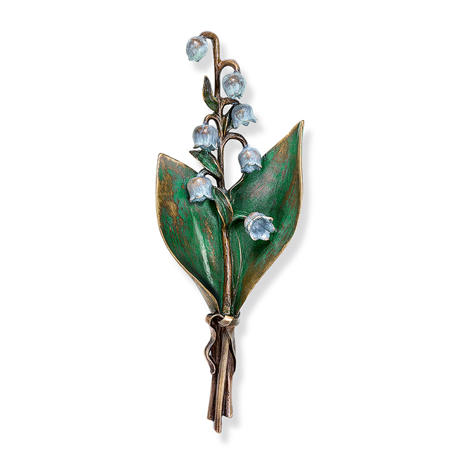 Maiglöckchen, Bronze oder Aluminium, Grabschmuck