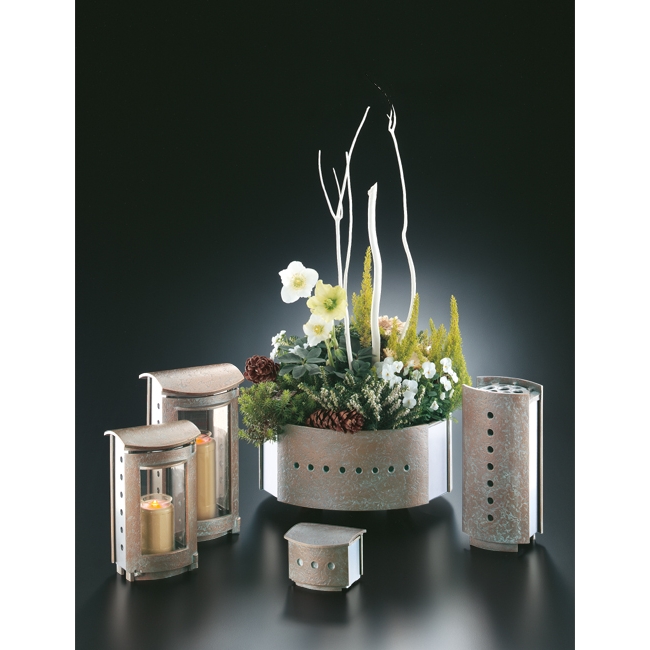 Vase mit Edelstahleinlage