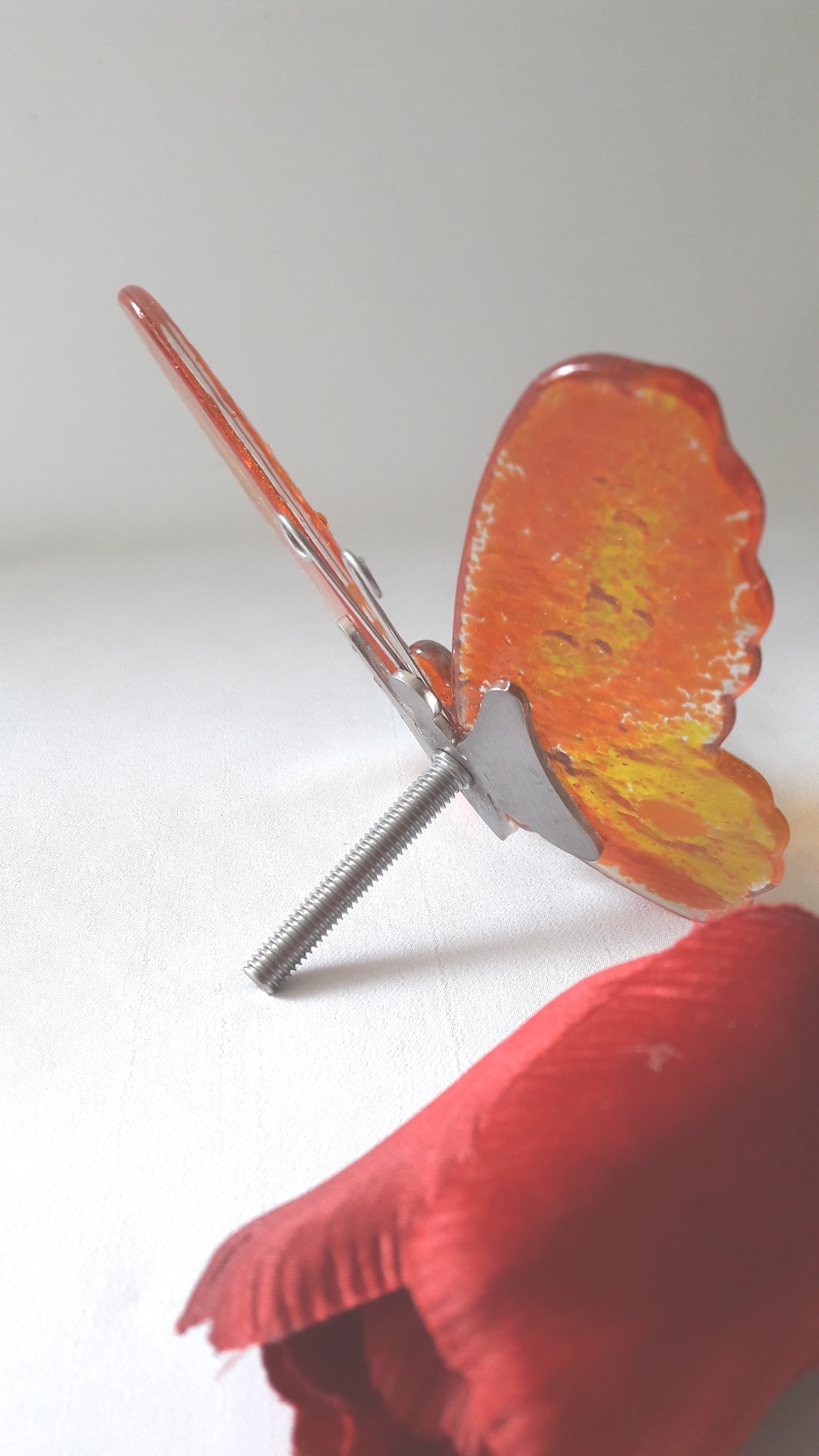 Kindergrabschmuck, Glasfalter, Schmetterling, Glas