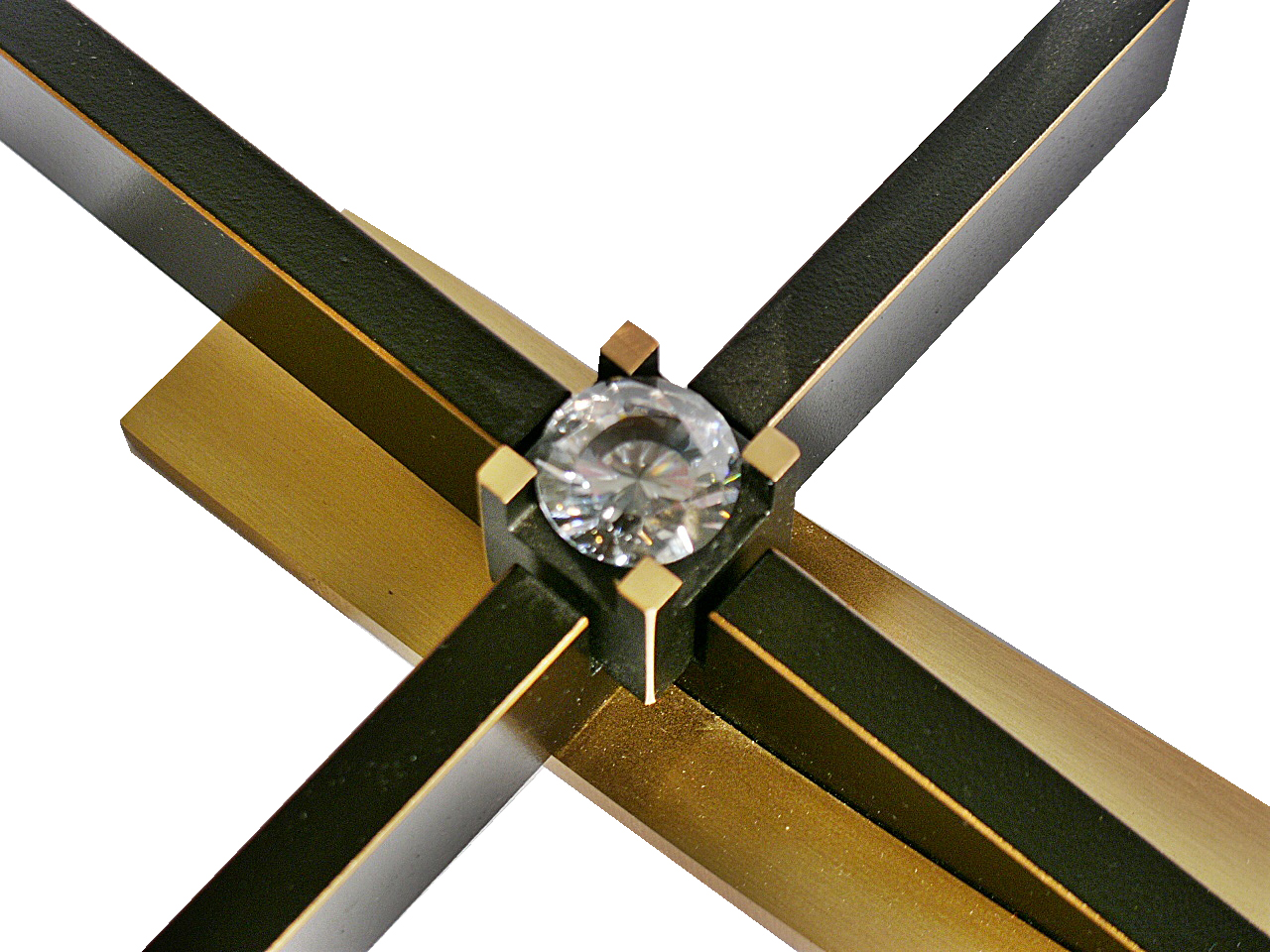 Grabkreuz, mit Swaroswski Kristall