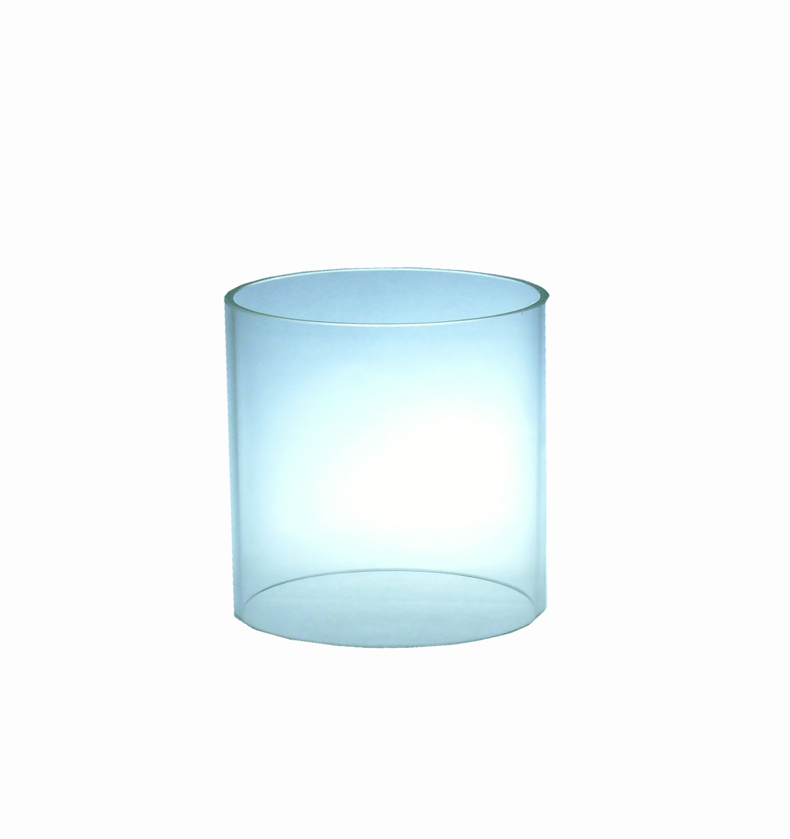 Glas weiß  9 cm H, 7 cm Ø