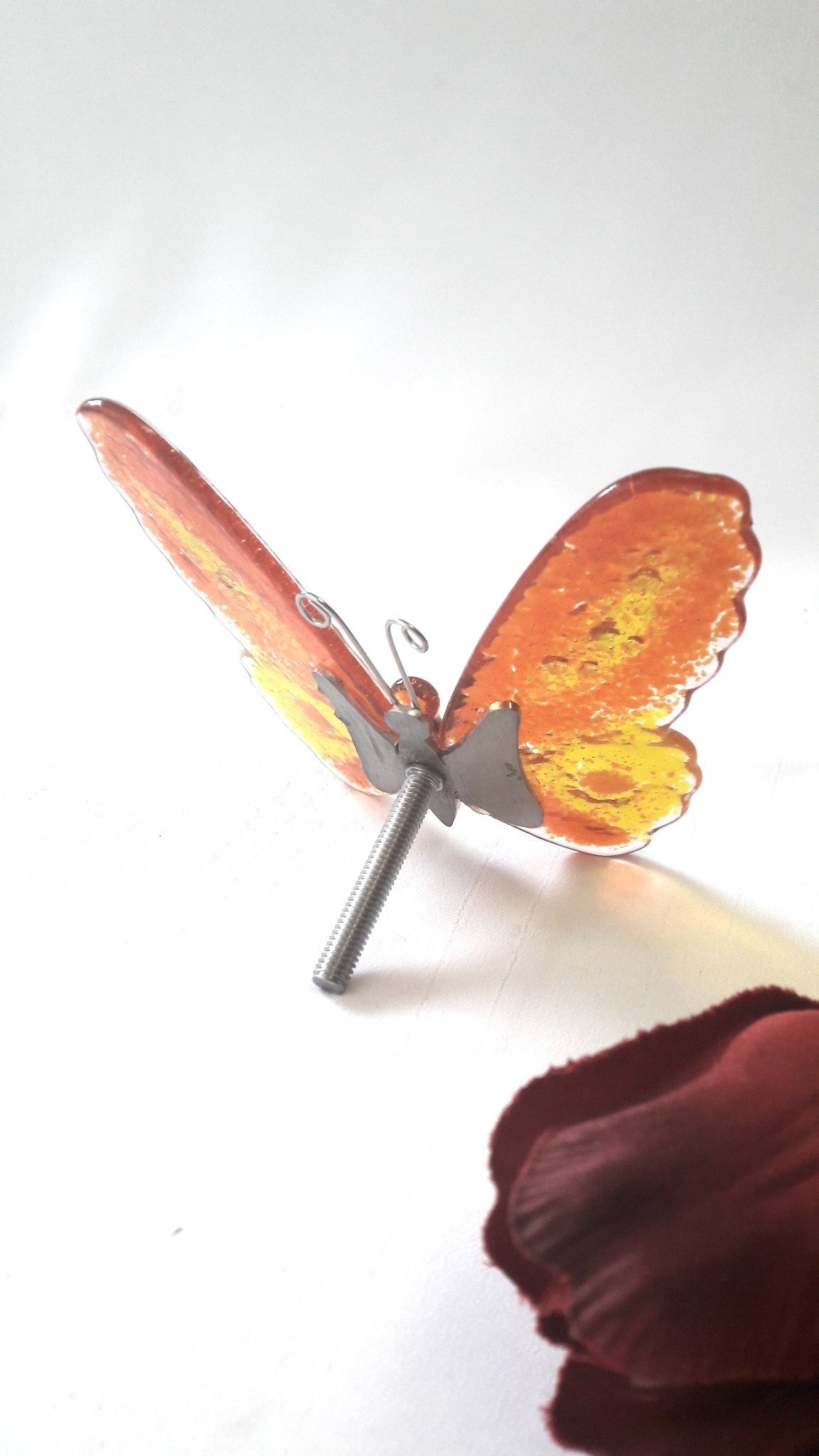 Kindergrabschmuck, Glasfalter, Schmetterling, Glas