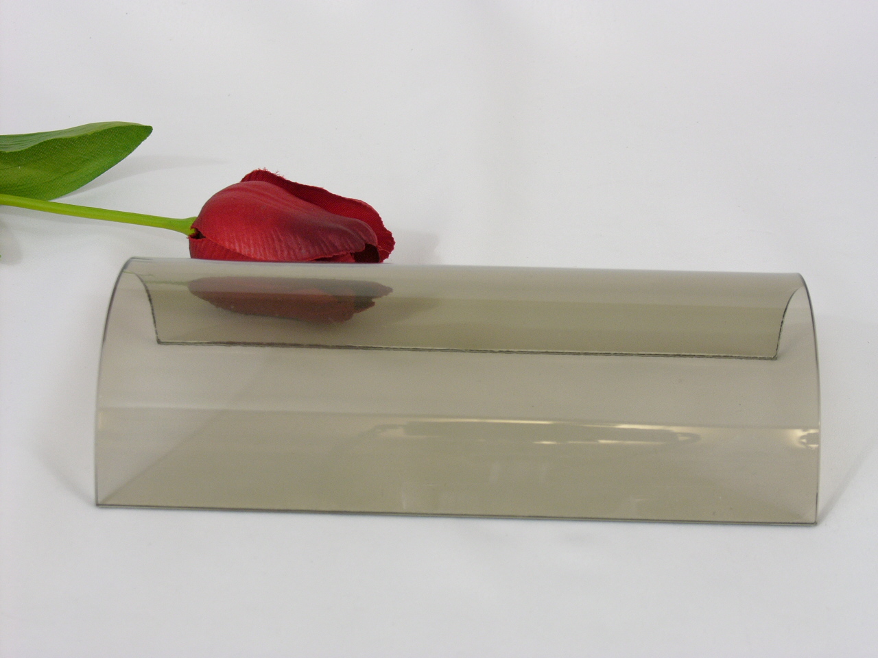 Glas, Halbzylinder, 4 Größen, rauchfarben
