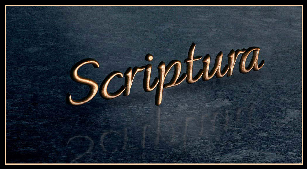 Bronzebuchstaben "Scriptura"