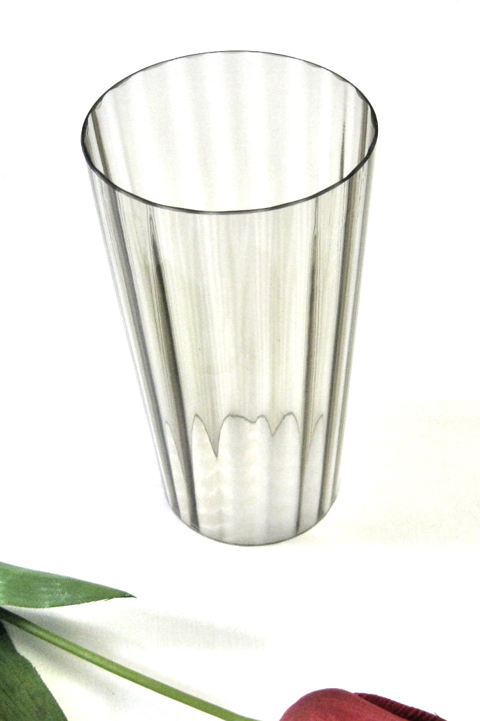Konisches Ersatzglas, 16,5 cm h, Glaskegel  geriffelt