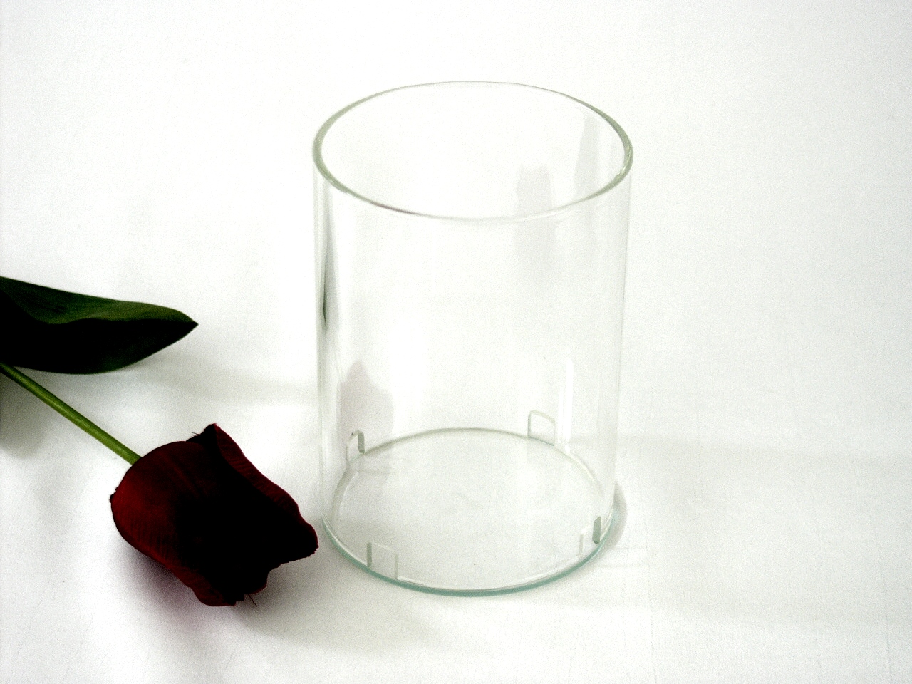 Becherglas m. Bodenlüftung 12,3 cm h, 9 cm Ø, Ersatzglas Laterne
