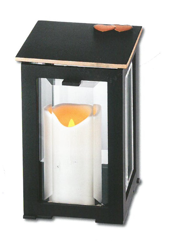 Grablicht mit Herzen, Grablaterne, Grableuchte, Lampe Grab, 16 cm H